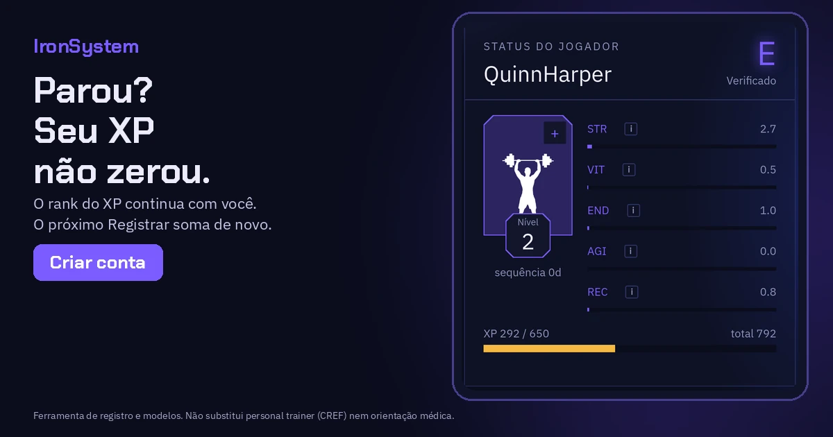 Voltar a treinar depois de parar: seu XP não zerou